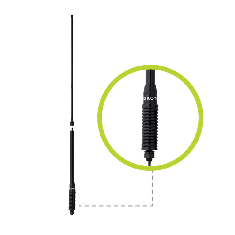 ANU1100 2-in-1 All-Terrain UHF CB Antenna for low/high gain (3dbi/6.5dbi)