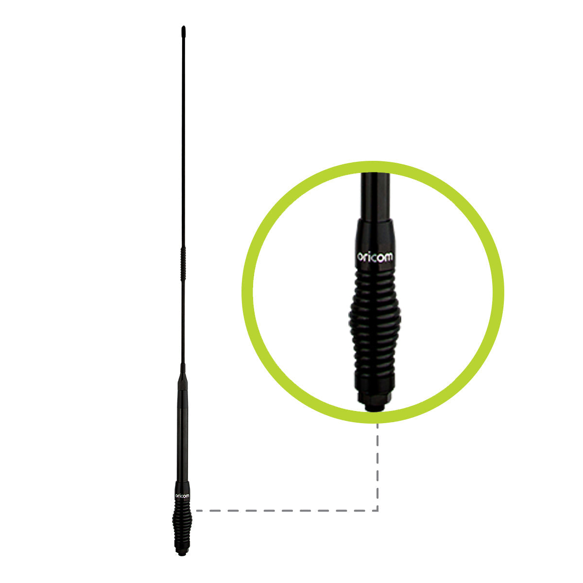 ANU220 6.5dBi Black UHF CB Antenna