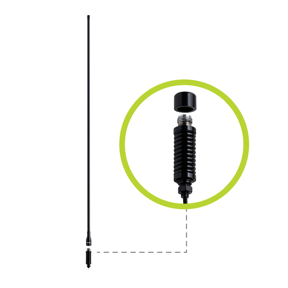 ANU410 6dBi UHF CB Antenna with Detachable Pole