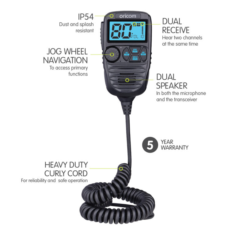 DTX4200XDV  Dual Receive UHF CB Radio with Dual Voltage and IP Rating