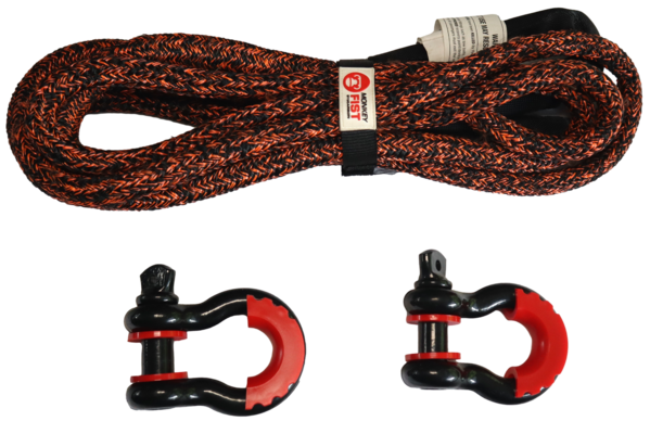 Carbon 4m 14000kg Bridle Recovery Rope and 2 x Bow Shackle Combo Deal