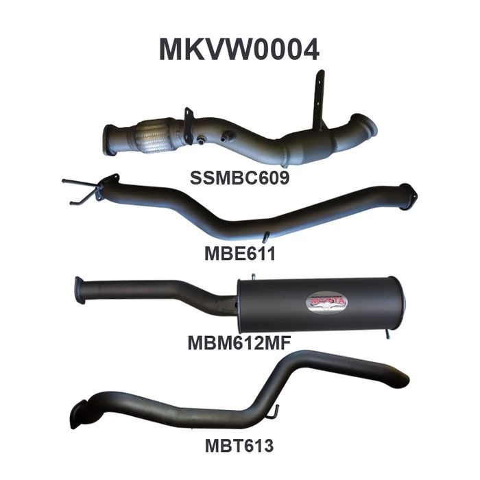 Manta - Amarok 2.0L 3in Later Model Tailpipe Exit (MKVW0004) - (MKVW0004)