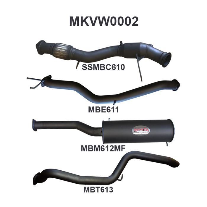 Amarok 2.0L 3in EARLY Model Tailpipe Exit (MKVW0002)