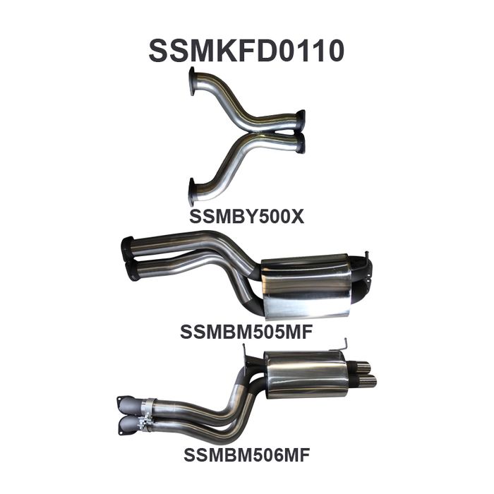 BA BF V8 Sedan 3in Dual CatBack Muffler/Muffler (SSMKFD0110)