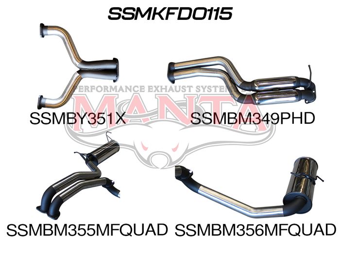 BA BF V8 Sedan 2.5in L & R CatBack Hotdog/Muffler (SSMKFD0115)