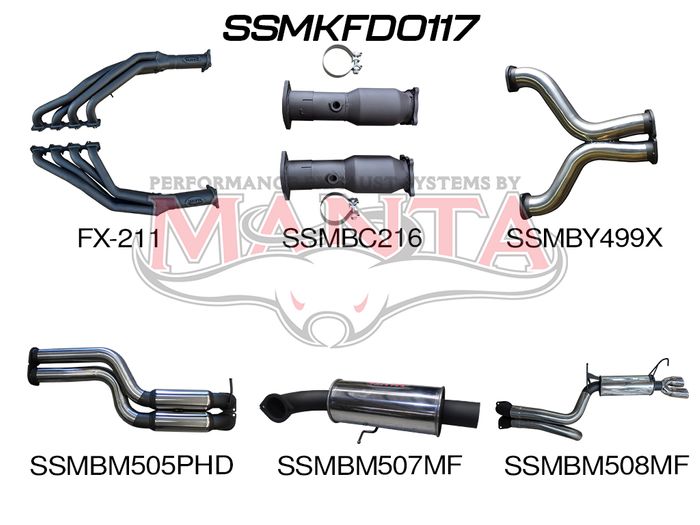 BA BF V8 4V Sedan 3in L & R With Extractors Hotdog/Muffler (SSMKFD0117)