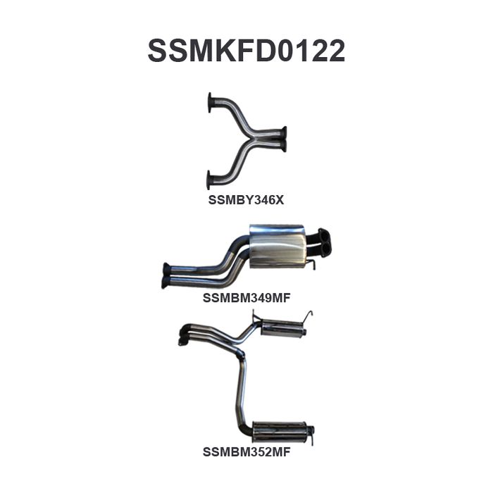 BF GT V8 Sedan 2.5in L & R CatBack Muffler/Muffler (SSMKFD0122)