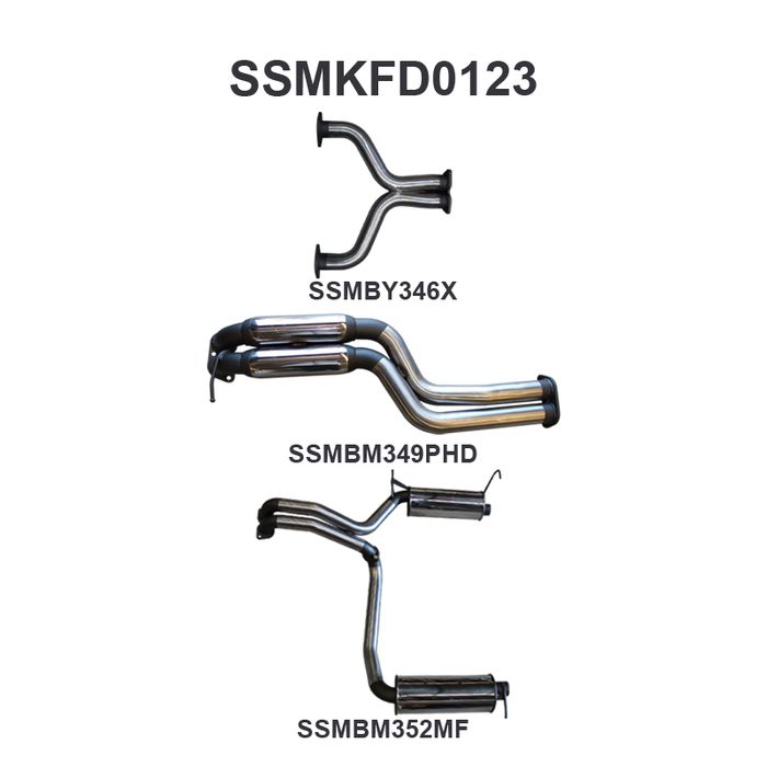 BF GT V8 Sedan 2.5in L & R CatBack Hotdog/Muffler (SSMKFD0123)