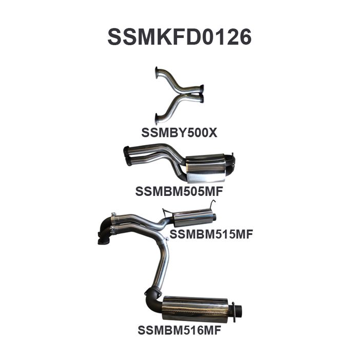 BF GT V8 Sedan 3in L & R CatBack Muffler/Muffler (SSMKFD0126)