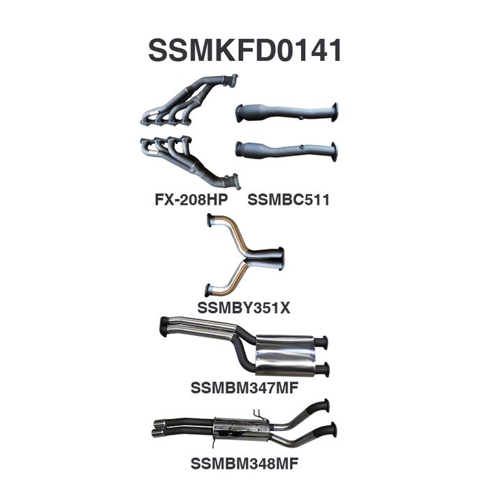 BA BF V8 4V Ute 2.5in Dual With Extractors Muffler/Muffler (SSMKFD0141)