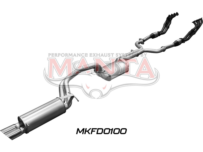 Manta - BA BF V8 4V Sedan 2.5in Dual With Extractors Muffler/Muffler (MKFD0100) - (MKFD0100)