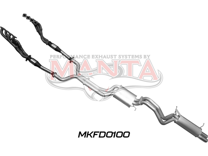 BA BF V8 4V Sedan 2.5in Dual With Extractors Muffler/Muffler (MKFD0100)