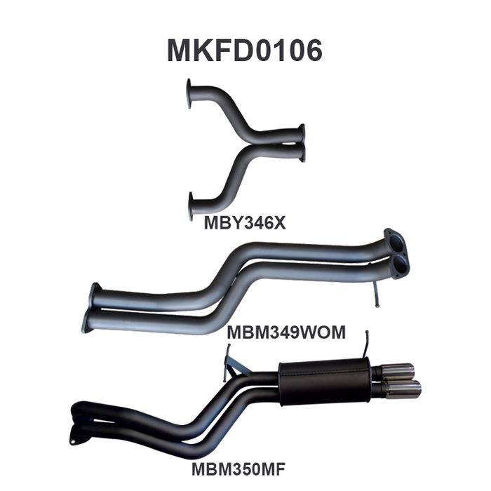 BA BF V8 Sedan 2.5in Dual CatBack WOM/Muffler (MKFD0106)