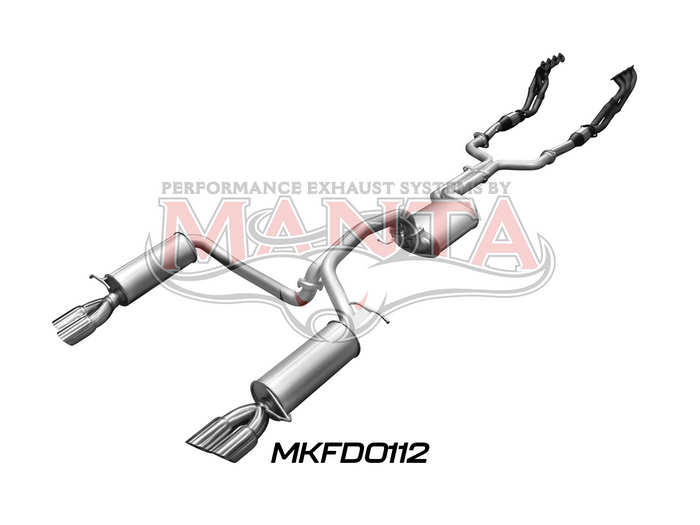 BA BF V8 4V Sedan 2.5in L & R With Extractors Muffler/Muffler (MKFD0112)