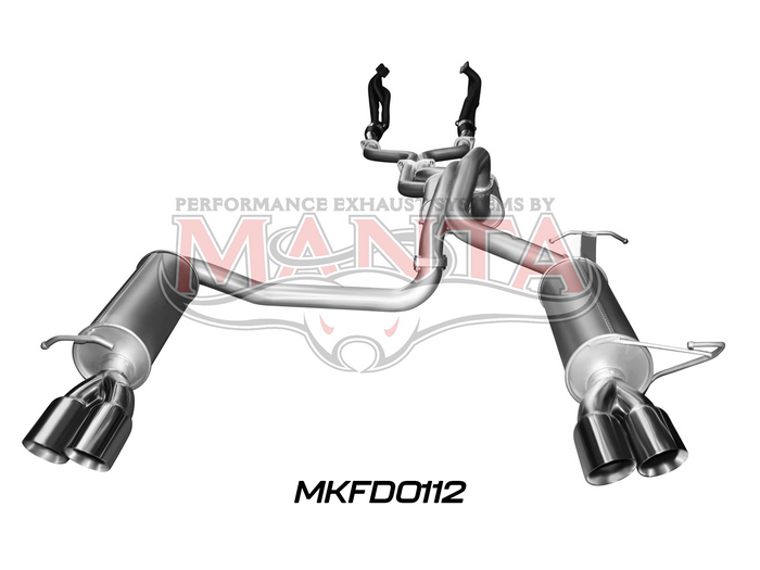 BA BF V8 4V Sedan 2.5in L & R With Extractors Muffler/Muffler (MKFD0112)