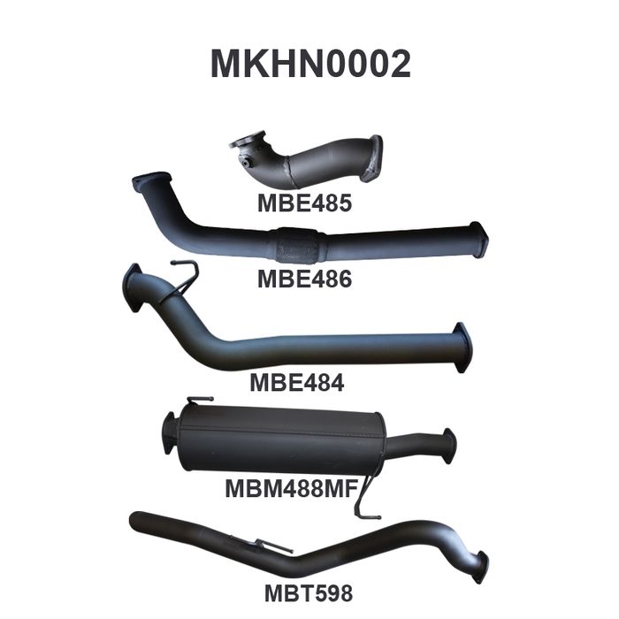 COLORADO RC 3.0L 08 - 10 LWB WITHOUT CAT & WITH MUFFLER (MKHN0002)