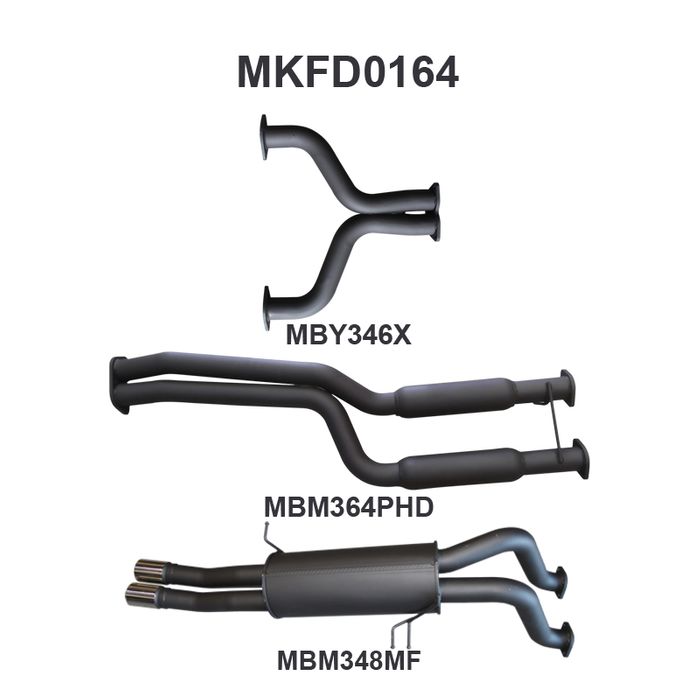 BA BF V8 RTV Ute 2.5in CatBack Hotdog/Muffler (MKFD0164)