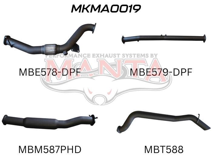 BT50  DPF 3.2L WITHOUT CAT & WITH HOTDOG (MKMA0019)