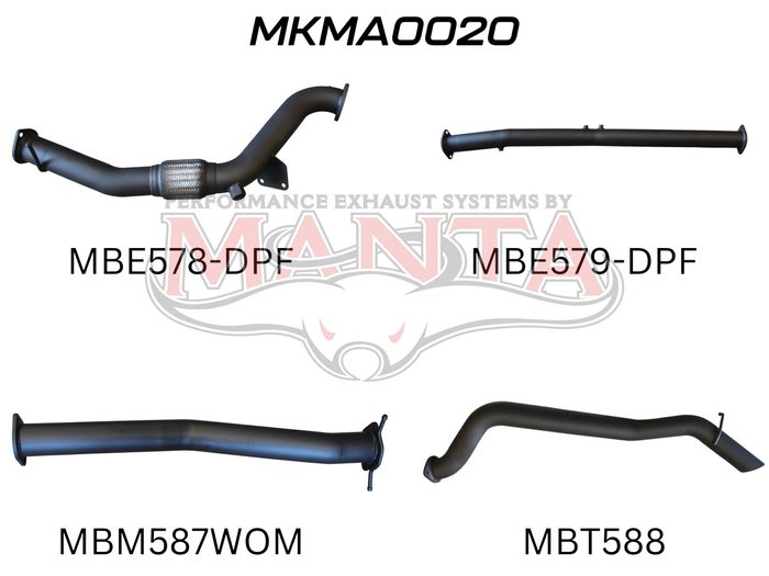 BT50  DPF 3.2L WITHOUT CAT & WITHOUT MUFFLER (MKMA0020)