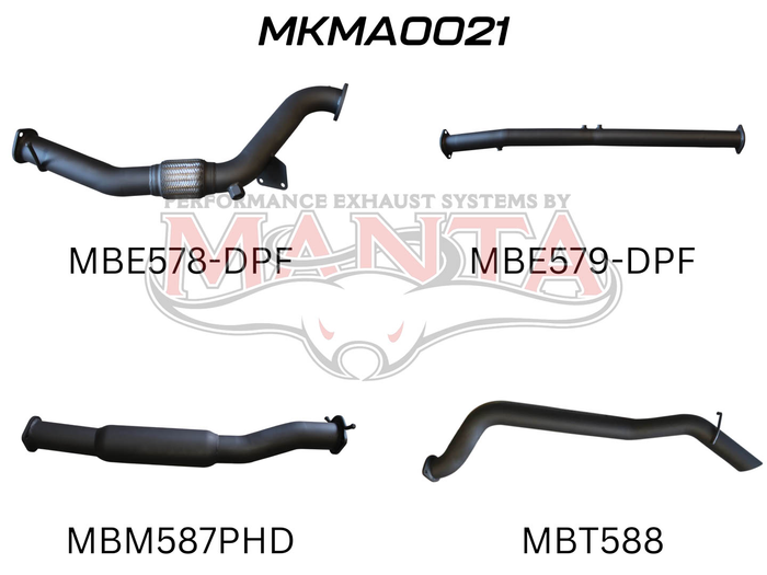 BT50 DPF 3.2L WITH CAT & HOTDOG (MKMA0021)