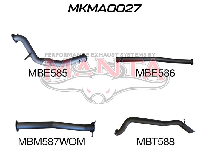 BT50 B32P 3.2L Without Cat & Without Muffler (MKMA0027)