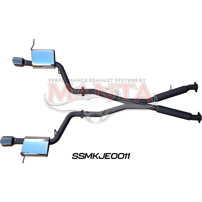 Jeep Grand Cherokee WK2 5.7L V8 Twin 3in cat back exhaust system, with chrome tips