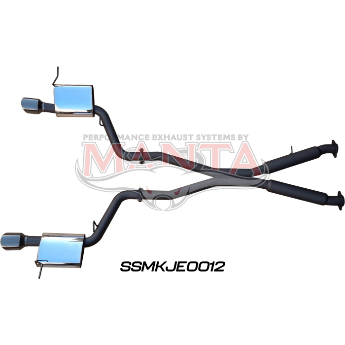 Jeep Grand Cherokee WK2 5.7L V8 Twin 3in cat back exhaust system, with black tips