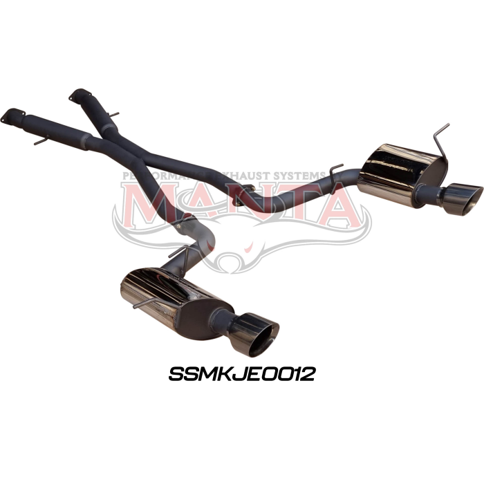 Jeep Grand Cherokee WK2 5.7L V8 Twin 3in cat back exhaust system, with black tips