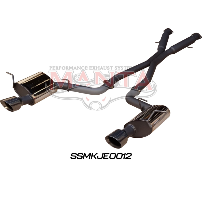 Jeep Grand Cherokee WK2 5.7L V8 Twin 3in cat back exhaust system, with black tips