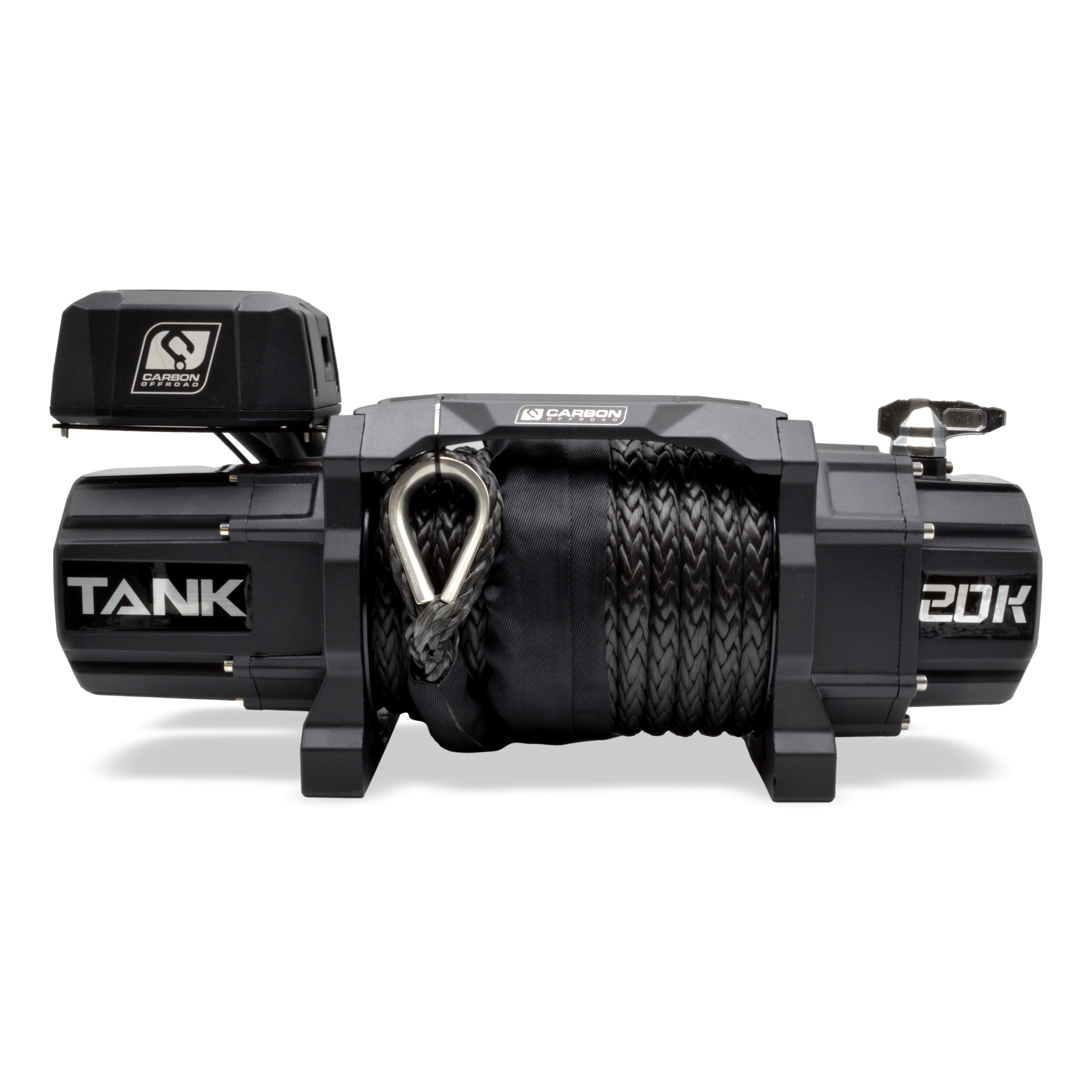 Carbon Tank 20000lb Truck Winch Kit IP68 24V